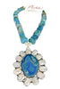 Made In The Deep South 1970s Agate & Pearl 1960s Apatite Necklace