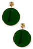 Taking A Second Green Round Drop Earrings