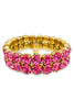 Olivia 2 Strand Stretch Bracelet - Antique Gold/Rose | TOVA