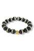 Tabatha Tibetan Agate Striped Gemstone Beaded Stretch Bracelet