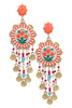Looking For You Red Beaded Statement Earrings