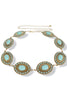 More You Know Turquoise and Gold Chain Belt