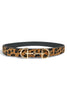 Connie Leopard Horsebit Buckle Belt