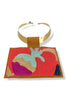 Kilim Suzani Red Fabric Choker Necklace 4