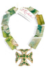 Made In The Deep South 1960s Coro Pendant 1960s Cherry Blossom Agate Bead Necklace