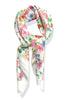 Emmeline White Floral Print Scarf