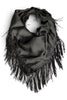 Libby Black Fringe Square Scarf