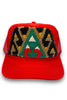 Kilim Trucker Hat - Red 177