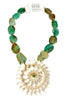 Made In The Deep South 1960s Shell Pendant 1960s Agate Bead Necklace