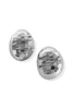 Choosing You Silver Disco Stud Earrings