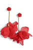 Catch You Later Red Flower Drop Earrings