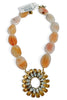 Made In The Deep South 1950s BSK Brooch 1960s Jade Bead Necklace