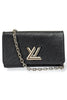 LV Epi Portefeuille Twist Chain Black