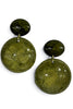 Holding Out Green Resin Drop Earrings