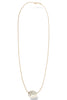 Living The Dream White Pendant Rope Necklace