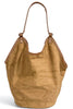 Erin Camel Suede Shoulder Bag