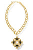 Piper Vintage Gold Pendant Statement Necklace