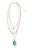 Freya Turquoise Stone Layered Chain Necklace