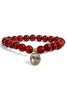 Take It Easy Red Stretch Beaded Bracelet