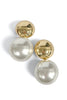 New Meaning Gold and Cream Drop Earrings