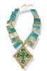 Made In The Deep South 1950s Brooch 1960s Jasper Bead Necklace