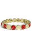 Timeless Red and Gold Stretch Bracelet