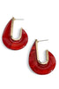 Choose Best Burgundy Teardrop Shape Hoop Earrings