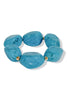 Keep Calm Aqua Beaded Stretch Bracelet
