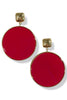 Taking A Second Wine Round Drop Earrings