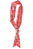 Red Hot Red Scarf Necklace