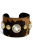 Wild At Heart Brown Animal Print Cuff Bracelet