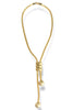 More You Know Gold Mesh Y Necklace