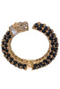 Leopard Hinge Bracelet - Black