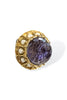 Made in the Deep South 1970s Amethyst & Pearl Size 6.5  Ring
