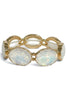 Soft Mist White Opal Stone Stretch Bracelet
