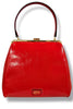 Frances Valentine Katherine Red Crinkled Leather Bag