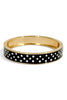 It Girl Gold and Black Polka Dot Hinge Bracelet