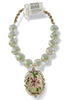 Made In The Deep South 1960s Needle Point Mirror Brooch Necklace