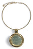 Make It New Grey Round Stone Choker Necklace