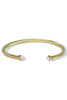 Onto The Next Cream and Gold Cuff Bracelet