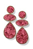 Gentle Stream Flowing Pink Dangle Earrings