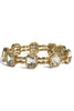Lollipop Fun Clear Stone Gold Stretch Bracelet