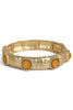 Graham Matte Gold and Champagne Stone Stretch Bracelet
