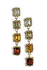 Choose To Share Gold, Clear and Brown Dangle Earrings