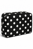 Keeping Cool Black with White Polka Dots Cosmetic Pouch