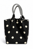 Cross My Mind Black with White Polka Dot Bucket Bag