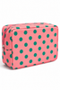 Keeping Cool Pink with Green Polka Dots Cosmetic Pouch