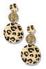 DOORBUSTER Wild Life Leopard Disc Drop Earrings