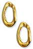Around the World Gold Oval Earrings