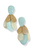 Take A Second Light Blue Acrylic Petal Earrings